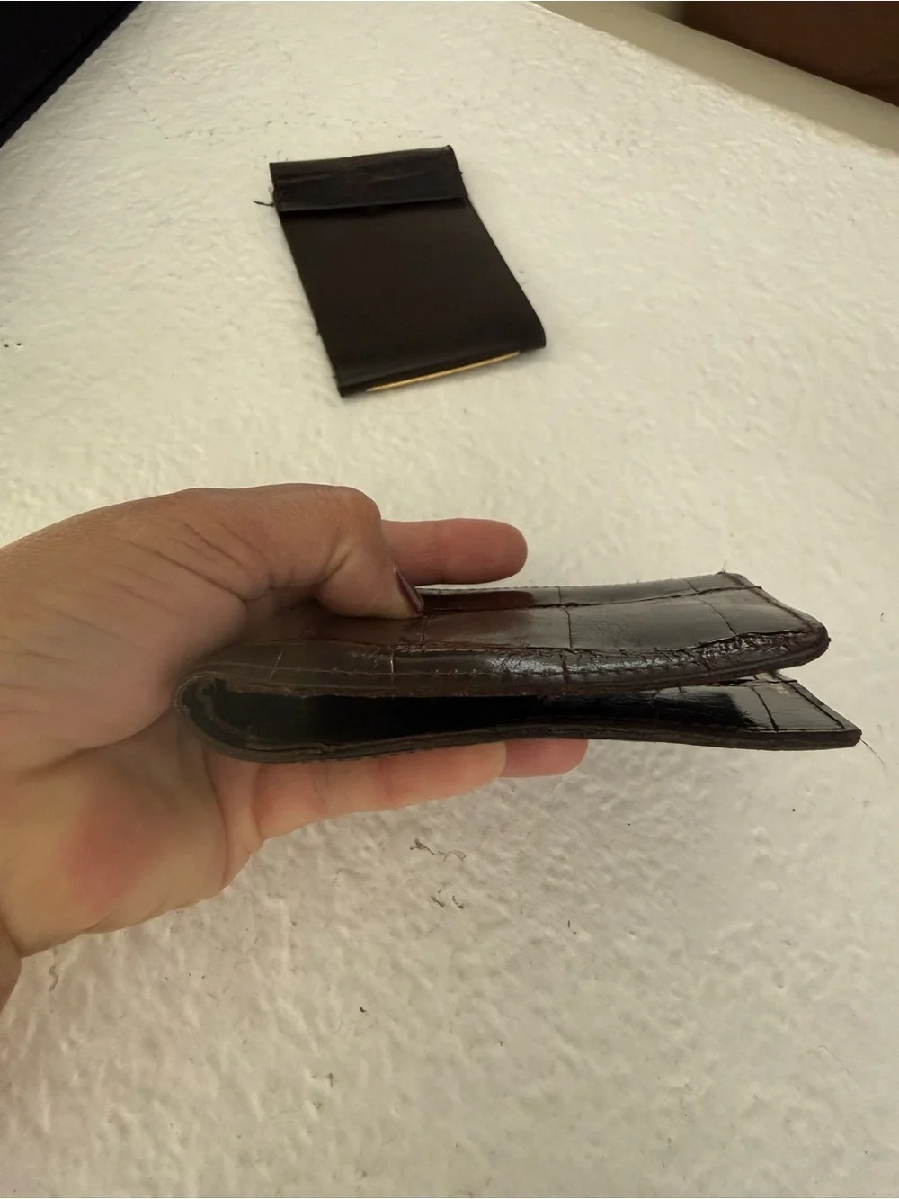 Men's Dark Brown Alligator Leather Bifold Wallet